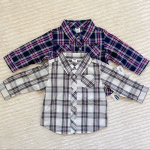 NWT Old Navy infant boys button down shirts 6-12mo